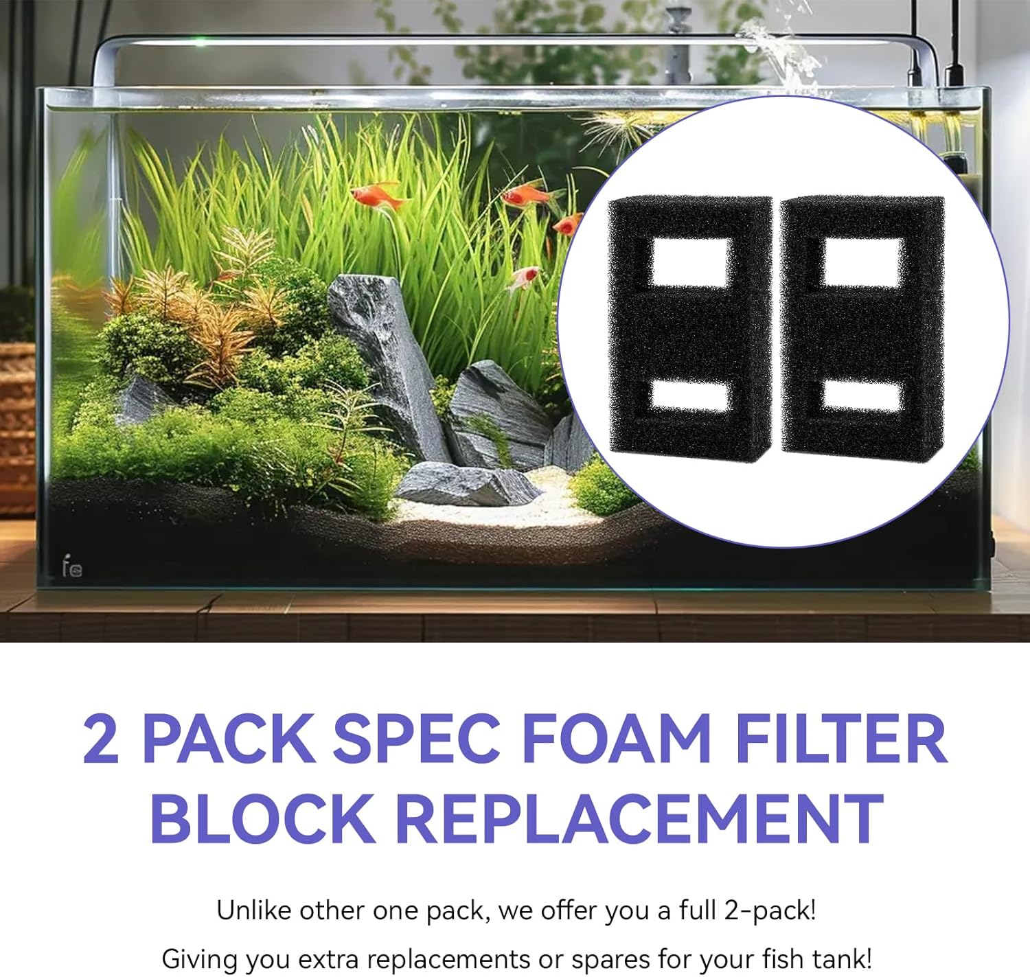 Fluval Aquarium Spec - Bloco de Filtro de Espuma Compatível