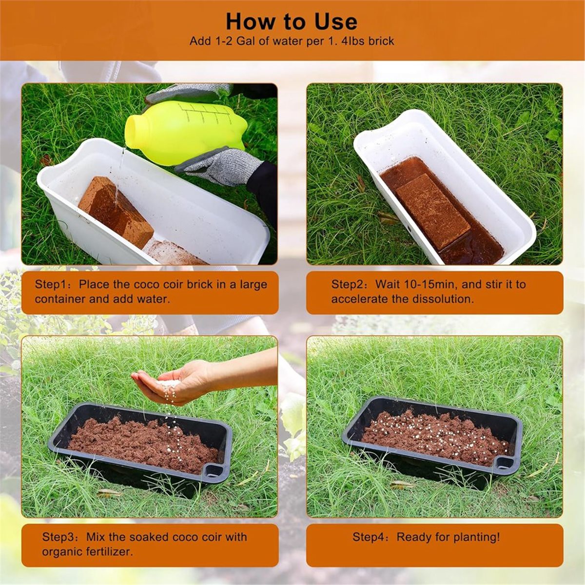Substrate Coconut Fiber - HITL Pacote com 3 Blocos de