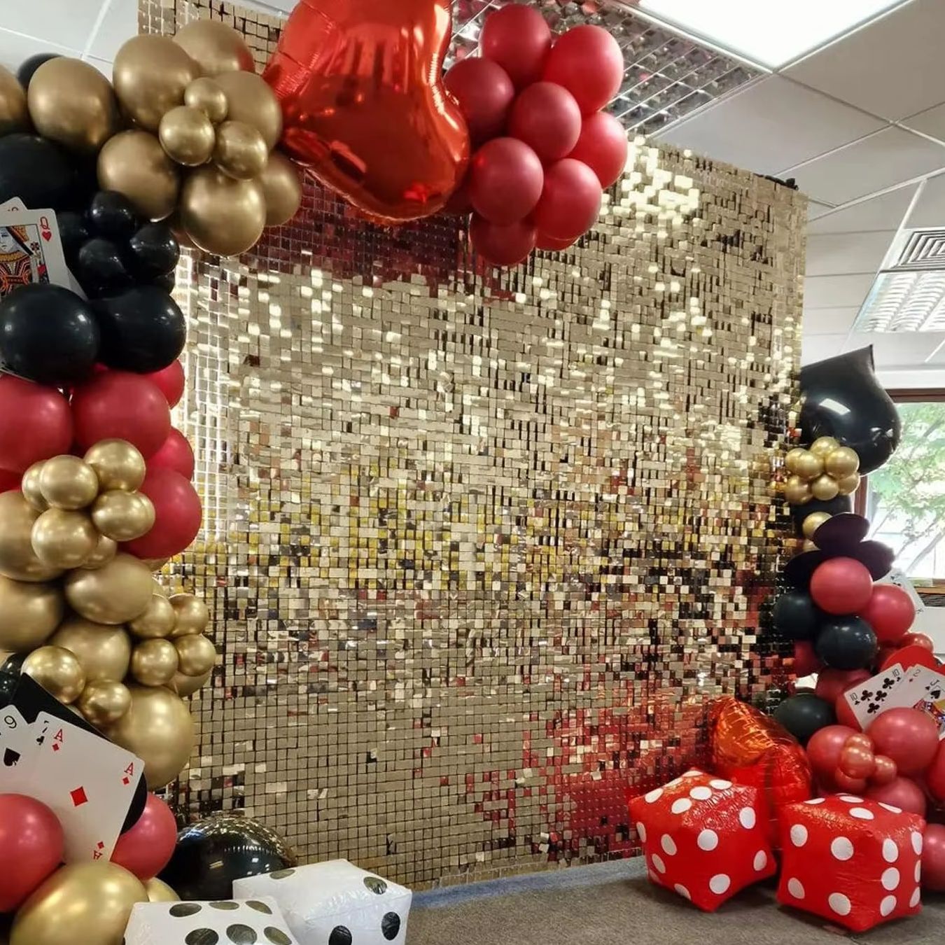 Painel de Fundo Dourado Brilha - Pvc Panel Background avaliação e preço